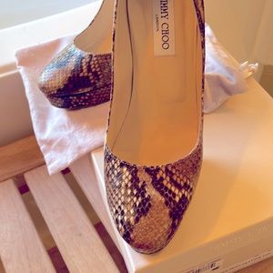 JIMMY CHOO Cosmic snake print leather size 9 (40)